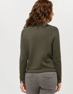 Online Gilet irisé vert kaki Gilets|Maille