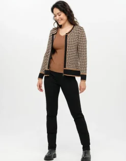 Sale Gilet Jacquard beige Gilets|Maille