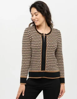 Sale Gilet Jacquard beige Gilets|Maille