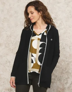 Clearance Gilet long noir Gilets|Maille