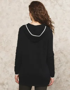 Clearance Gilet long noir Gilets|Maille