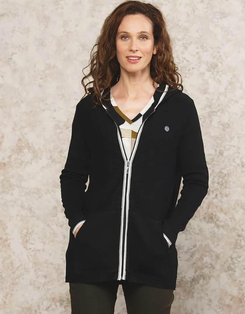 Clearance Gilet long noir Gilets|Maille