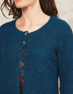 Outlet Gilet maille boléro bleu Gilets|Maille