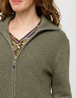 New Gilet maille kaki irisé Gilets|Maille
