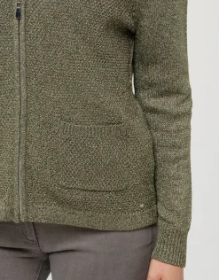 New Gilet maille kaki irisé Gilets|Maille