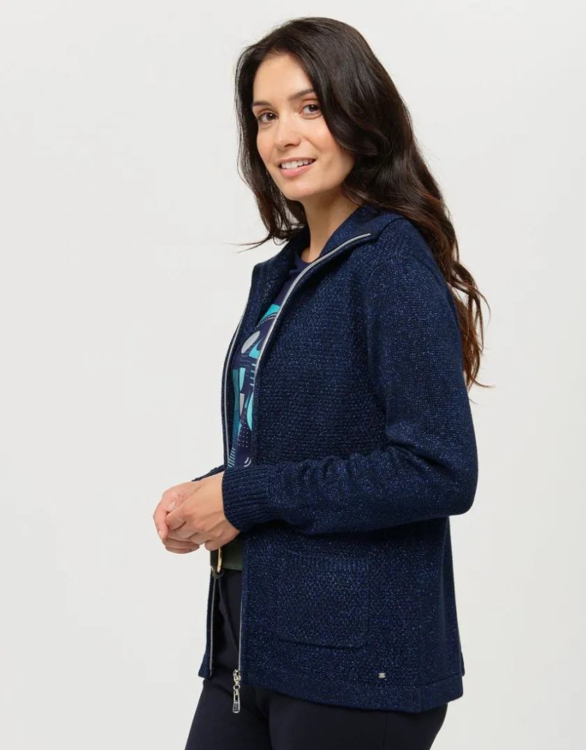 Outlet Gilet maille marine irisé Gilets|Maille