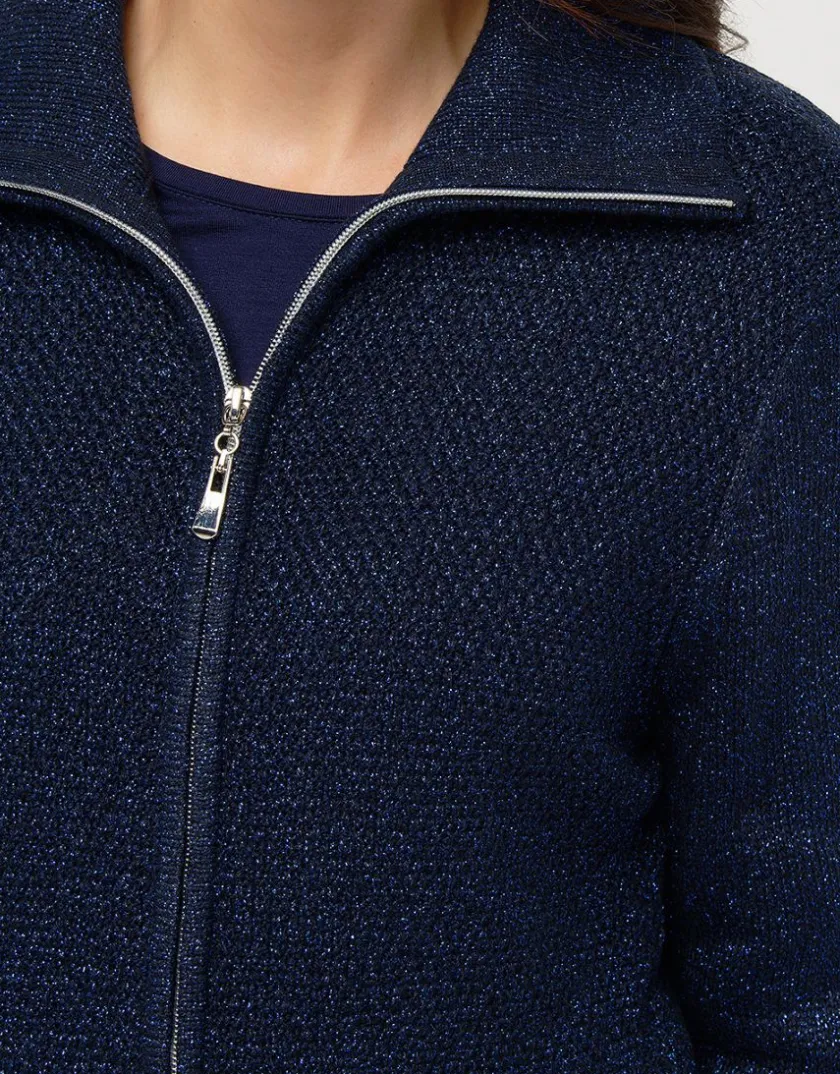 Outlet Gilet maille marine irisé Gilets|Maille