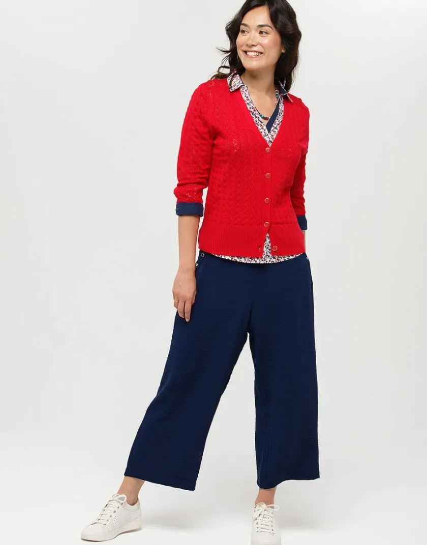 Fashion Gilet maille rouge col v Gilets|Maille