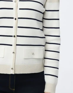 Hot Gilet marinière col V Gilets|Maille