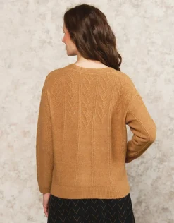 Fashion Gilet mélange laine beige Gilets|Maille