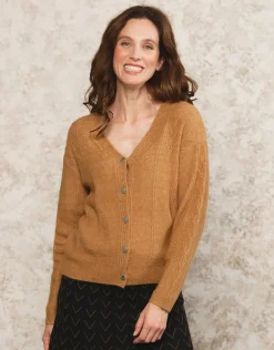 Fashion Gilet mélange laine beige Gilets|Maille