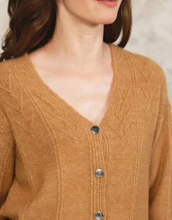 Fashion Gilet mélange laine beige Gilets|Maille