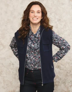 Clearance Gilet sans manches bleu Gilets|Maille