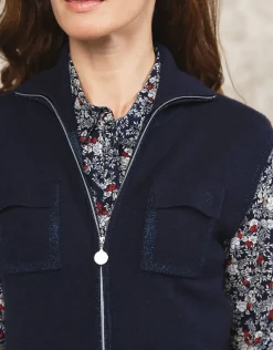 Clearance Gilet sans manches bleu Gilets|Maille