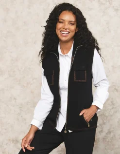 Sale Gilet sans manches noir Gilets|Maille