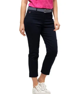Sale Jean 7/8 bleu foncé coton Jeans|Ajustés
