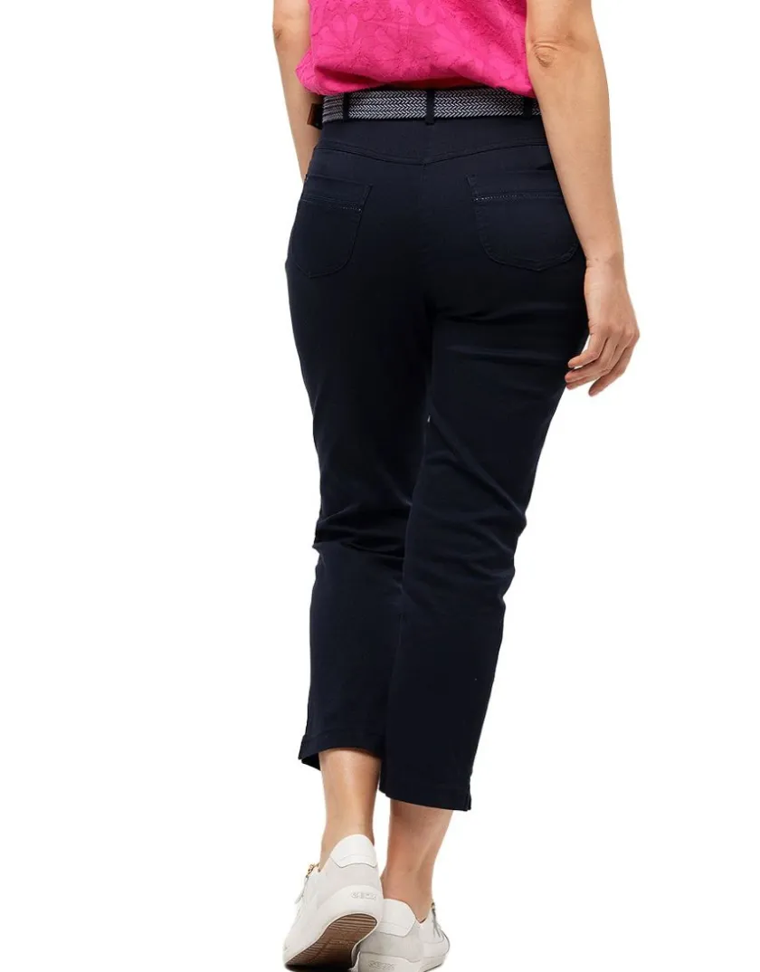 Sale Jean 7/8 bleu foncé coton Jeans|Ajustés