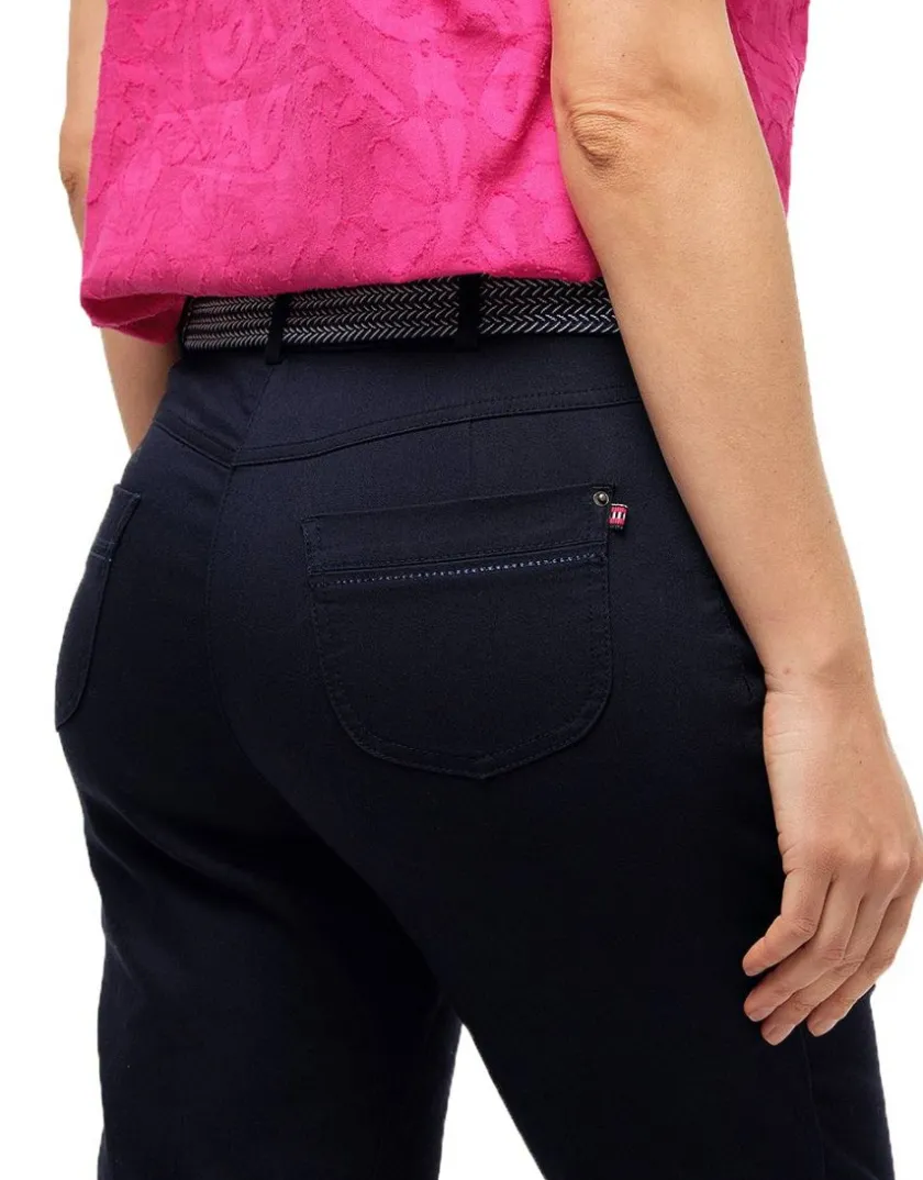 Sale Jean 7/8 bleu foncé coton Jeans|Ajustés