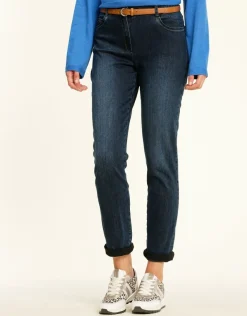 Sale Jean 7/8 bleu stretch Jeans|Ajustés