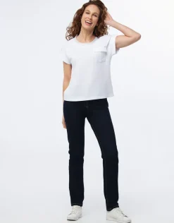 Hot Jean ajusté bleu brut Jeans|Ajustés