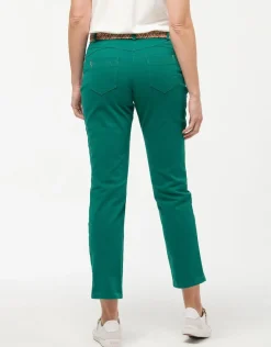 Clearance Jean ajusté coton vert Jeans|Ajustés