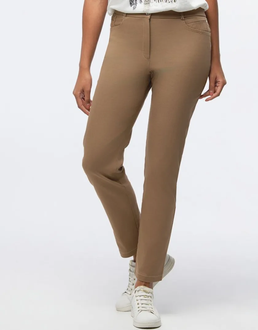 Sale Jean ajusté 7/8ème beige Jeans|Ajustés