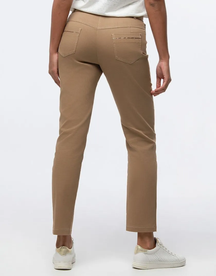 Sale Jean ajusté 7/8ème beige Jeans|Ajustés