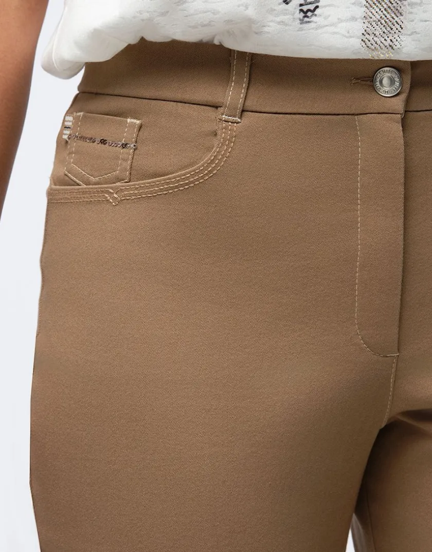 Sale Jean ajusté 7/8ème beige Jeans|Ajustés