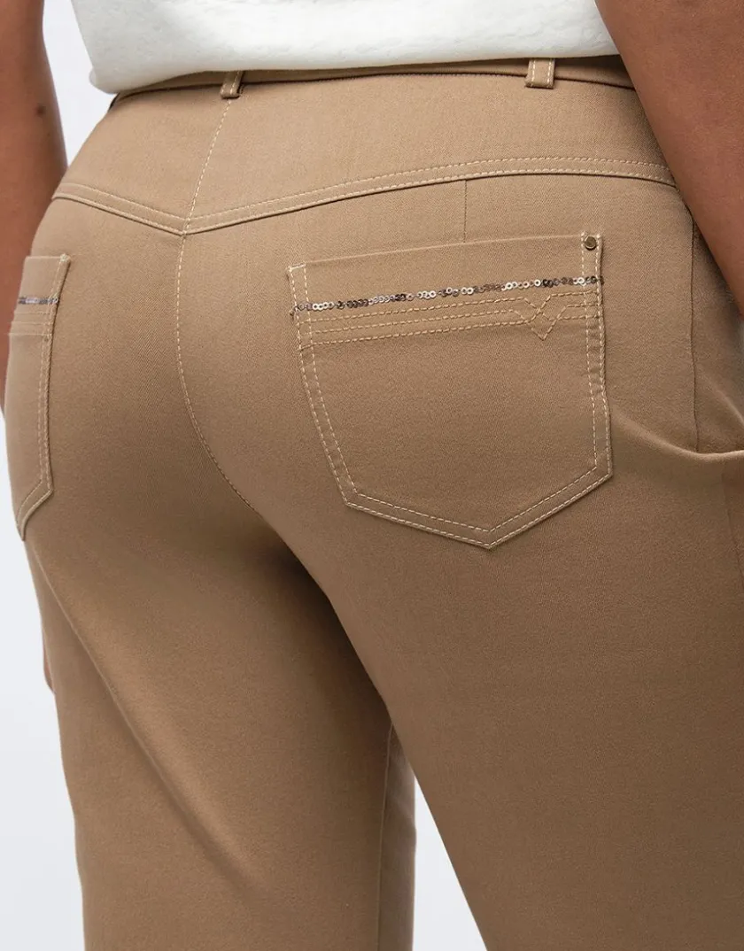 Sale Jean ajusté 7/8ème beige Jeans|Ajustés