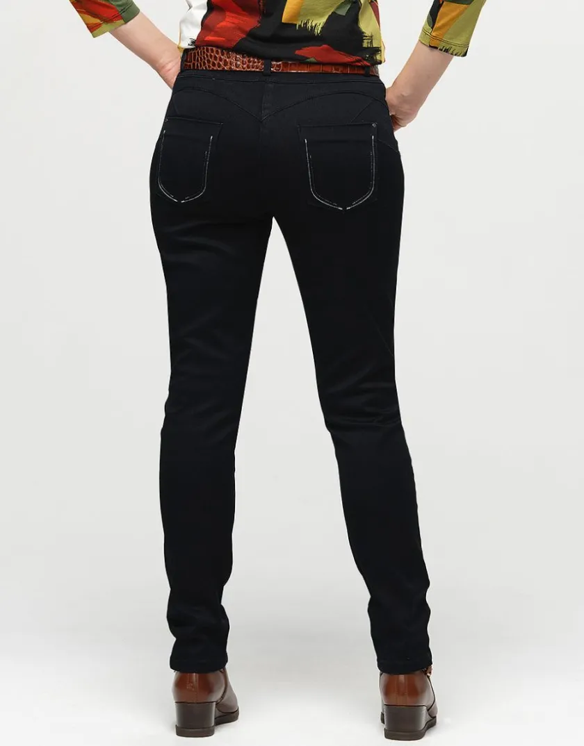 Discount Jean chic 5 poches noir Jeans|Ajustés