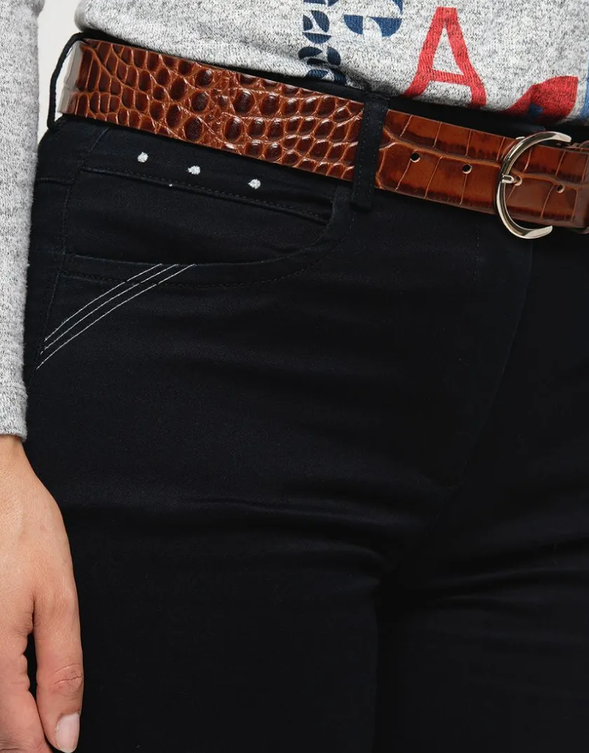 Sale Jean chic noir stretch Jeans|Ajustés