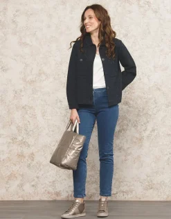 New Jean 7/8ème bleu coton Jeans|Ajustés