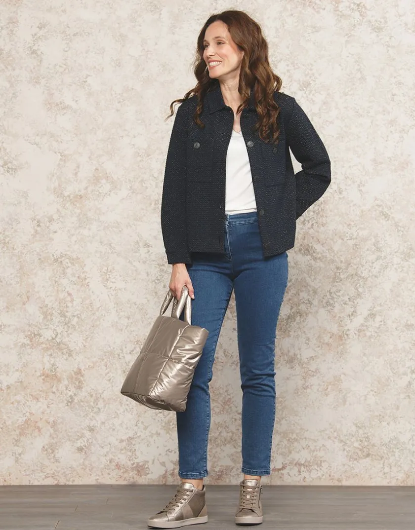 New Jean 7/8ème bleu coton Jeans|Ajustés