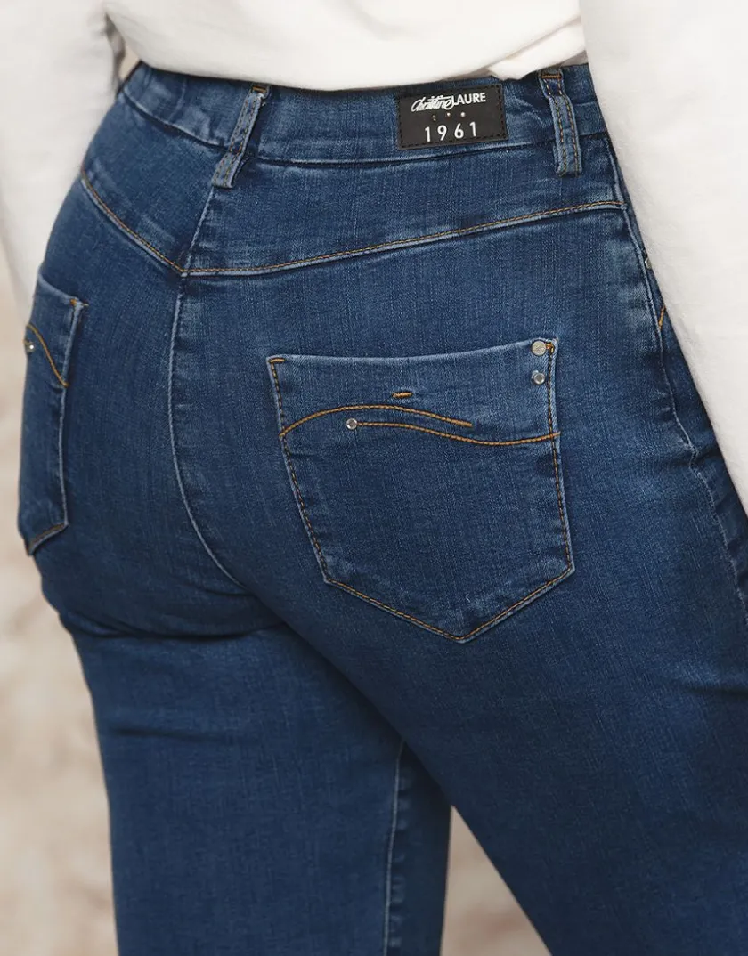 New Jean 7/8ème bleu coton Jeans|Ajustés