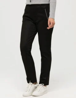 New Jegging 7/8è suédine noir Ajustés|Pantalons