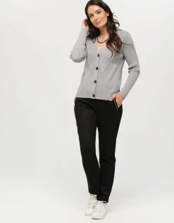 New Jegging 7/8è suédine noir Ajustés|Pantalons