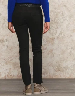 Online Jegging aspect daim noir Ajustés|Pantalons