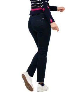 Hot Jegging bleu marine coton Slims|Pantalons