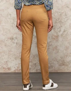 Fashion Jegging caramel coton Ajustés|Pantalons