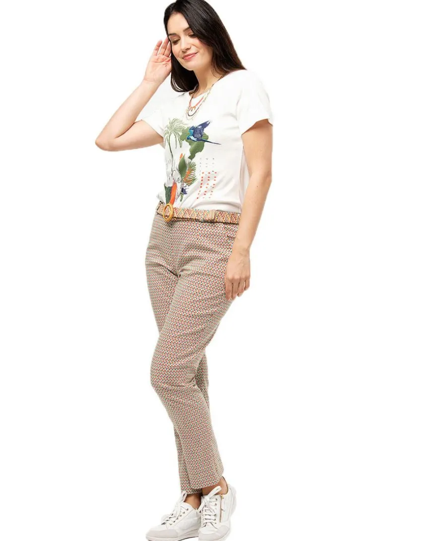 New Jegging coton imprimé Droits|Pantalons