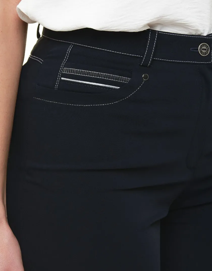 Discount Jegging droit bleu marine Droits|Pantalons