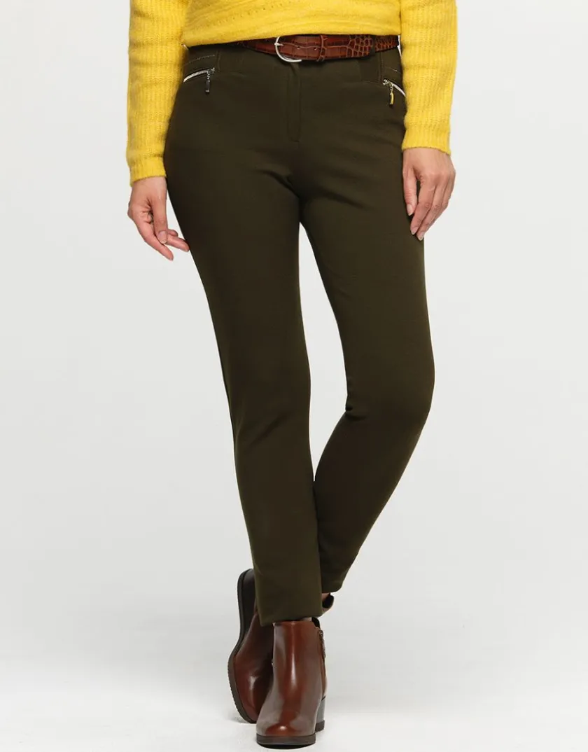 New Jegging 7/8e kaki Slims|Pantalons