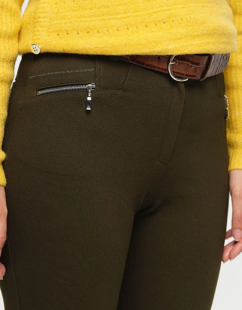 New Jegging 7/8e kaki Slims|Pantalons