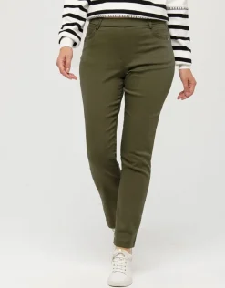 Fashion Jegging 7/8e vert kaki Ajustés|Pantalons