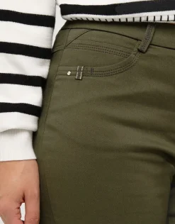 Fashion Jegging 7/8e vert kaki Ajustés|Pantalons