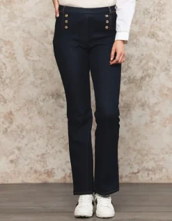 Online Jegging flare coton bleu Larges|Pantalons