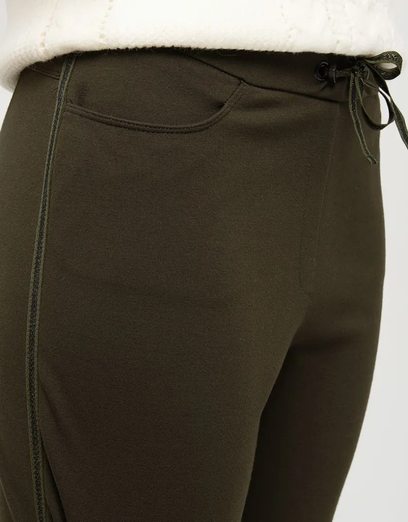 Outlet Jegging milano kaki 7/8e Droits|Pantalons