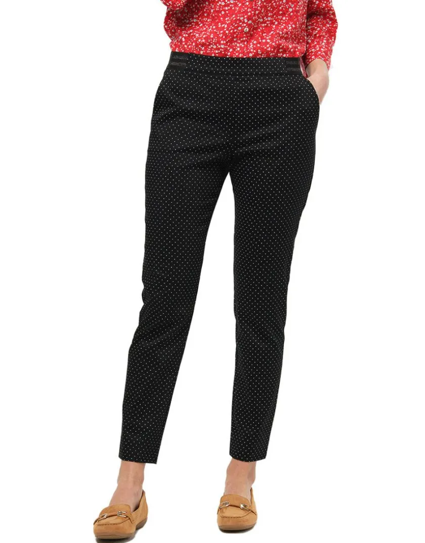 Outlet Jegging noir à pois coton Ajustés|Pantalons