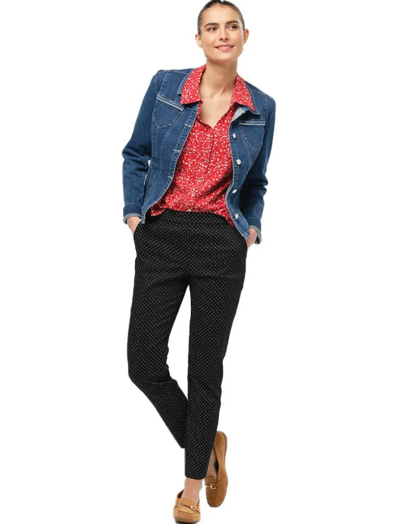 Outlet Jegging noir à pois coton Ajustés|Pantalons