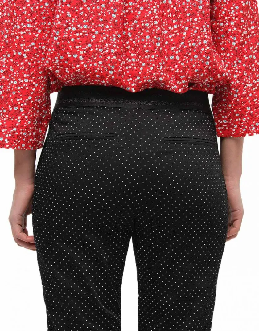 Outlet Jegging noir à pois coton Ajustés|Pantalons